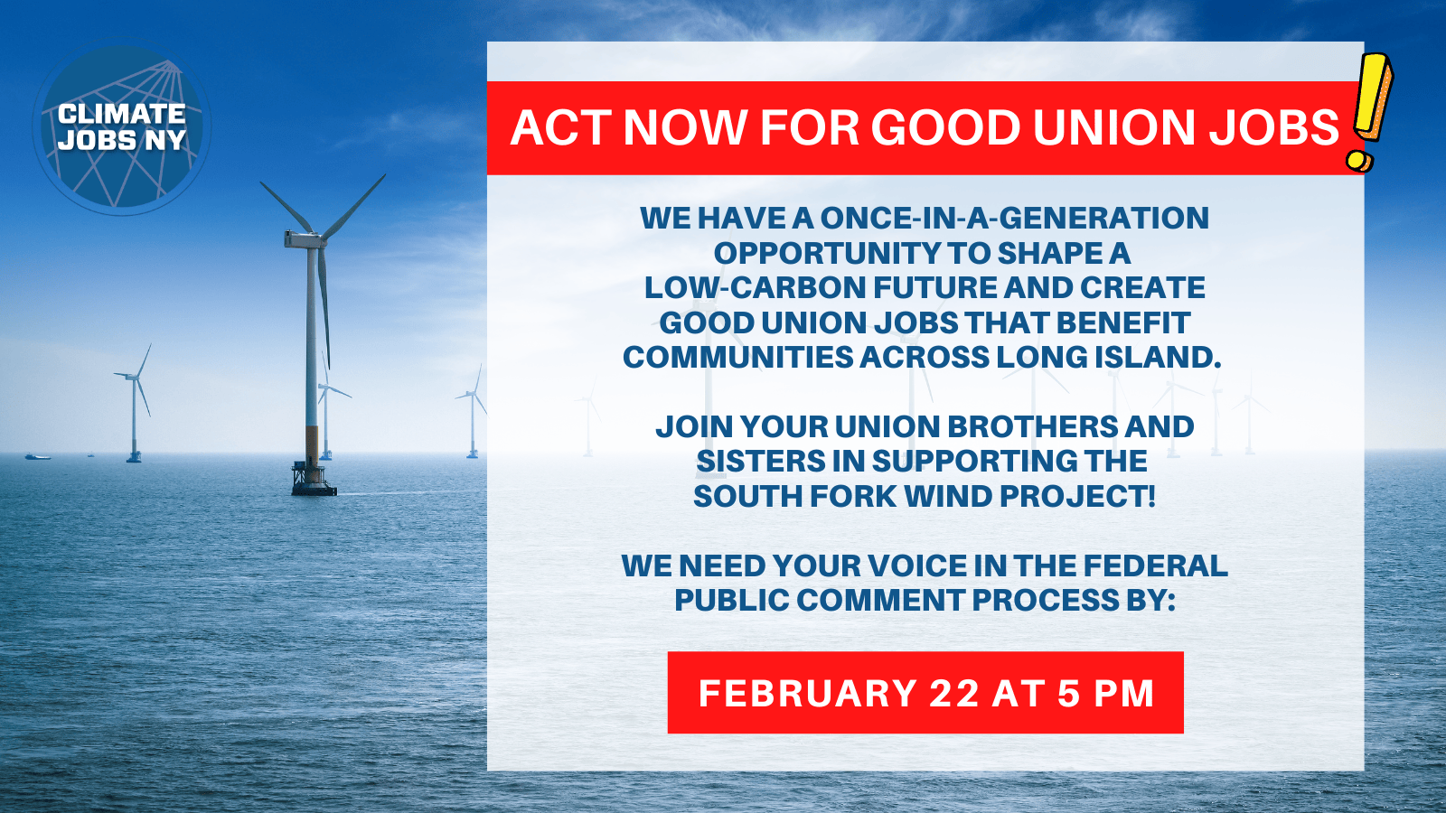 Support the South Fork Wind Project Local Union No. 3 IBEW